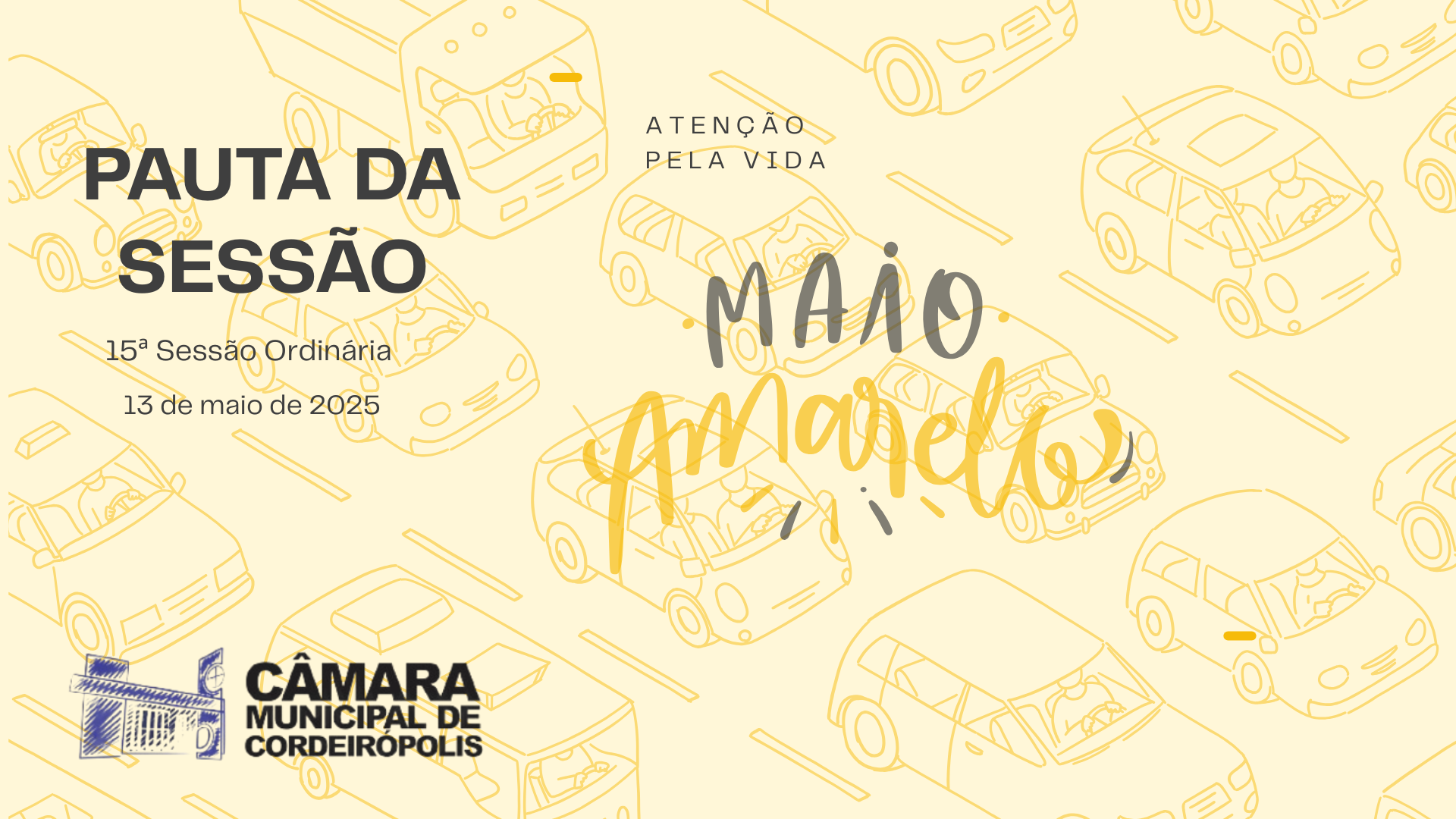 Pauta da 15ª Sessão Ordinária de 2025