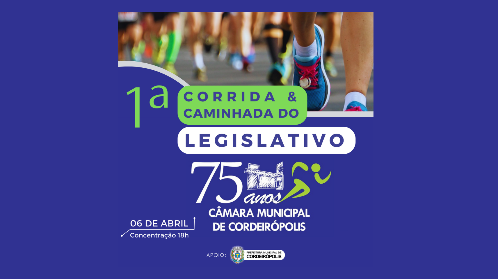 Imagem da notícia: Câmara convida população para Corrida e Caminhada do Legislativo em comemoração aos 75 anos da Casa