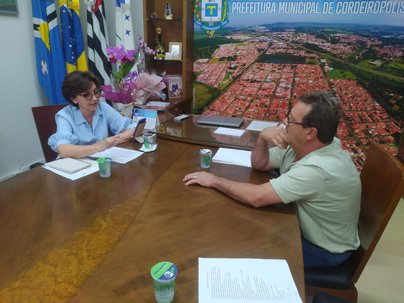 Imagem da notícia: Vereador Caleffi faz reunião com Cristina Saad para apresentar demandas populacionais