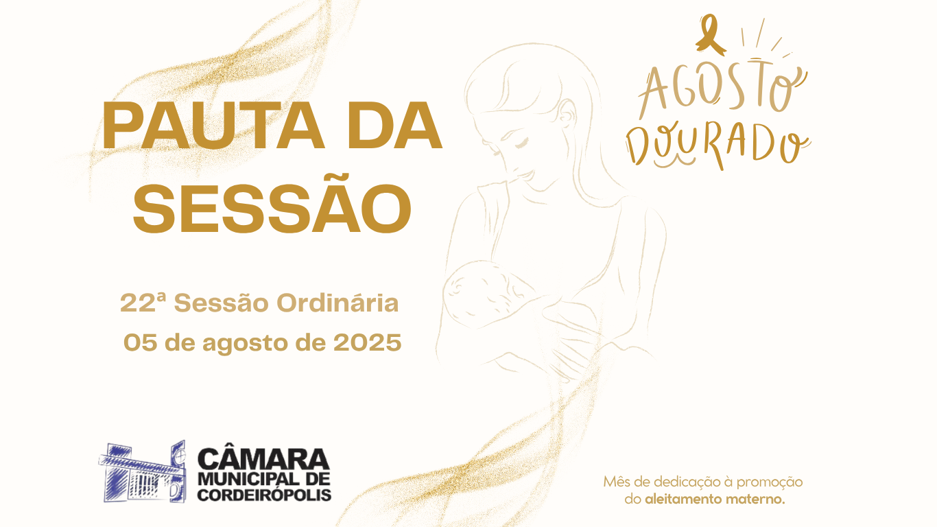 Imagem da notícia: Pauta da 22ª Sessão Ordinária de 2025